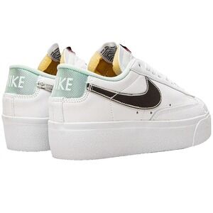 Nike Blazer Low Platform White Mint Reflective Womens 9 UK‎ 6.5 EU 40.5